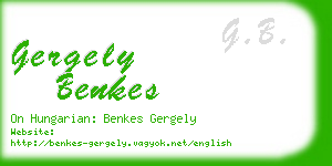 gergely benkes business card